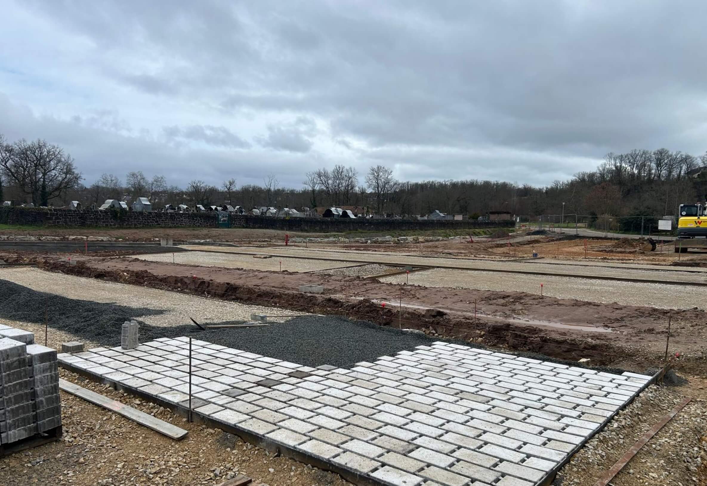 Chantier d'aménagement extérieur